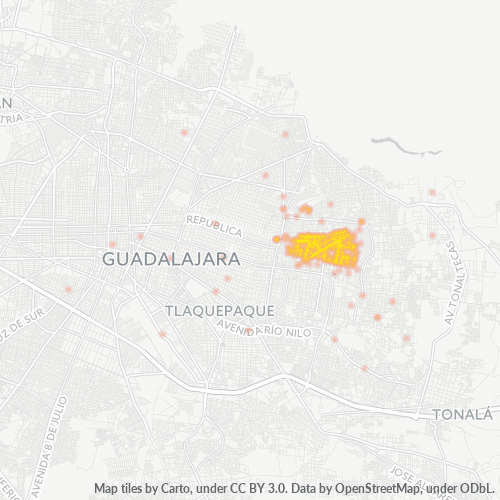 44770 Mapa de calor de densidad empresarial