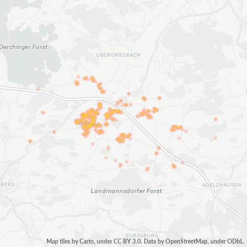 Heatmap für plz 86453
