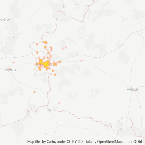 98-400 Mapa intensywności działalności gospodarczej