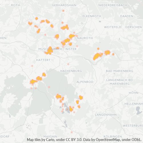 57629 Standortdichte-Heatmap