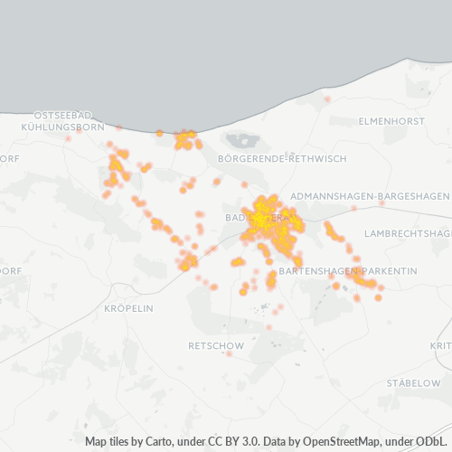 Heatmap für plz 18209