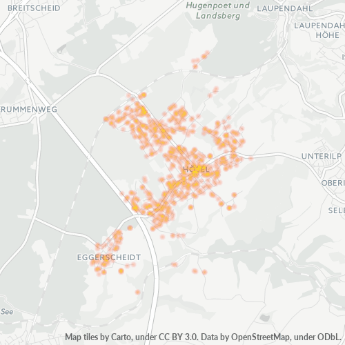 40883 Standortdichte-Heatmap