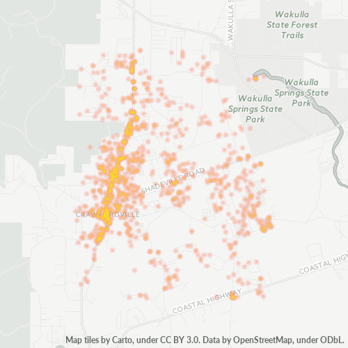 32327 Business Density Heatmap