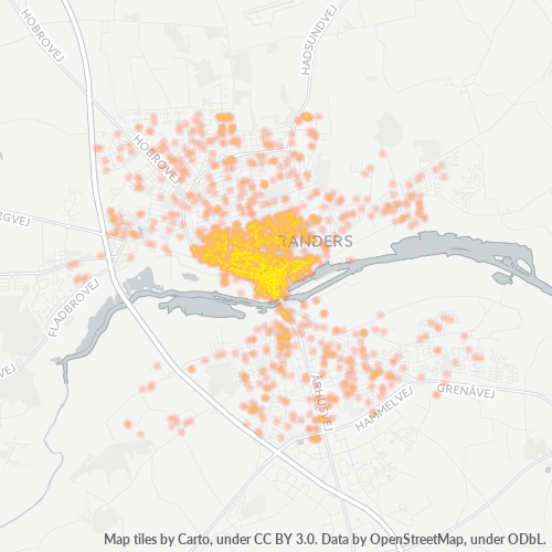 8900 Heatmap over forretningstæthed