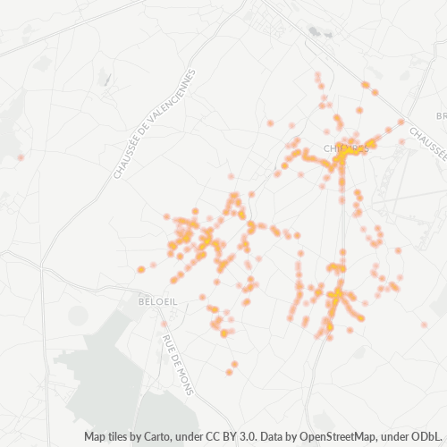 Heatmap voor postcode 7950