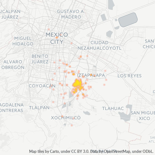 09850 Mapa de calor de densidad empresarial
