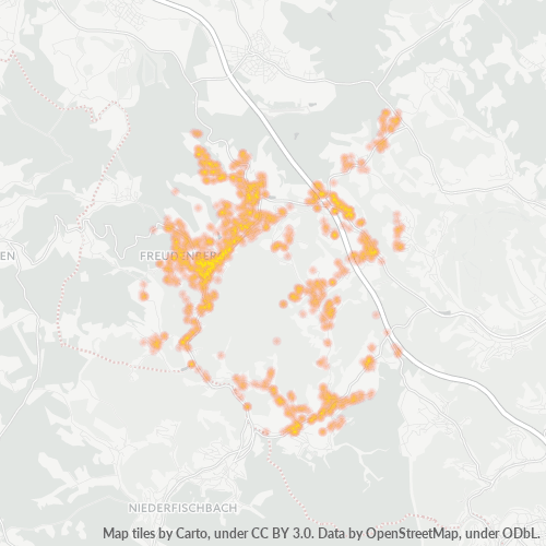 Heatmap für plz 57258