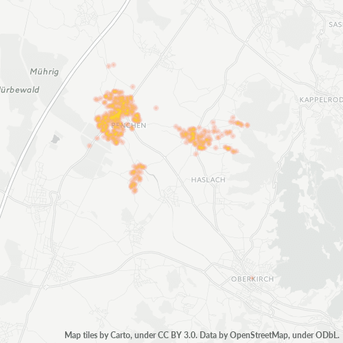 Heatmap für plz 77871