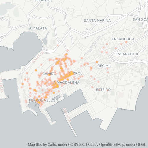 Mapa de calor para código postal 15401
