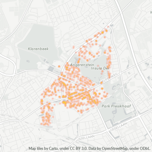 Heatmap voor postcode 6824