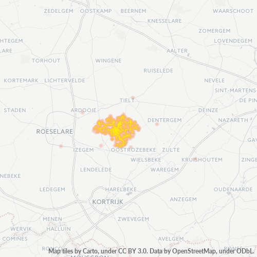 Heatmap voor postcode 8760