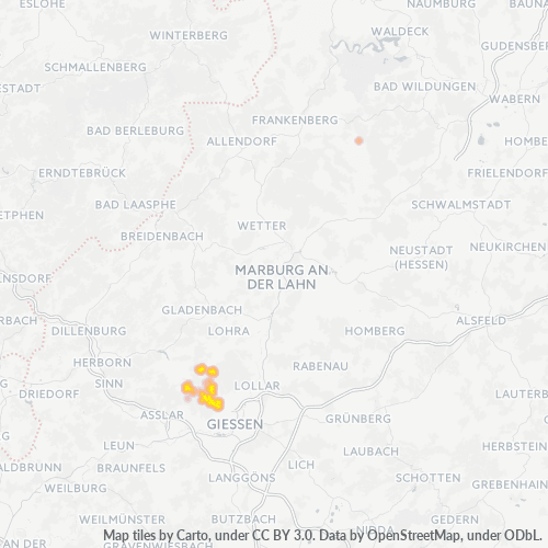 Heatmap für plz 35444