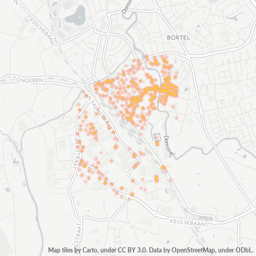 Heatmap voor postcode 5281