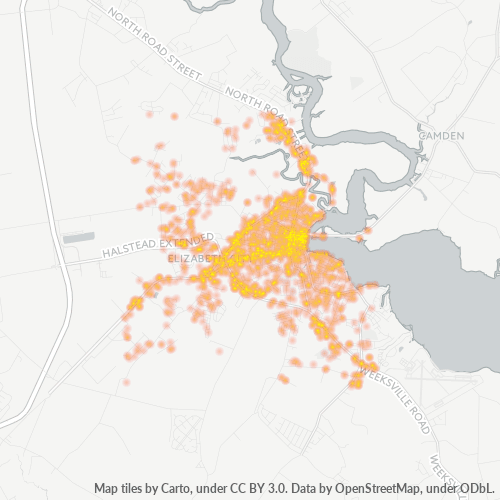 27909 Business Density Heatmap
