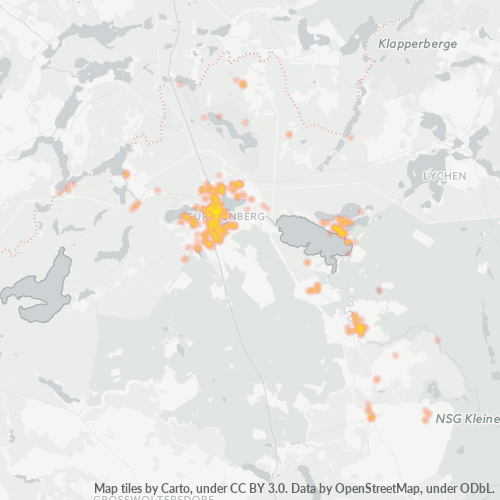 Heatmap für plz 16798