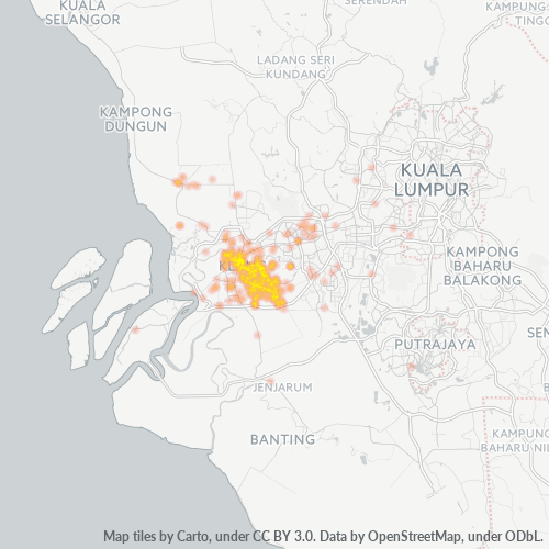 41000 Heatmap Ketumpatan Perniagaan