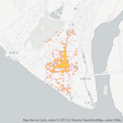 832 商業密度熱圖