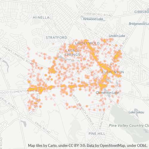 08021 Business Density Heatmap