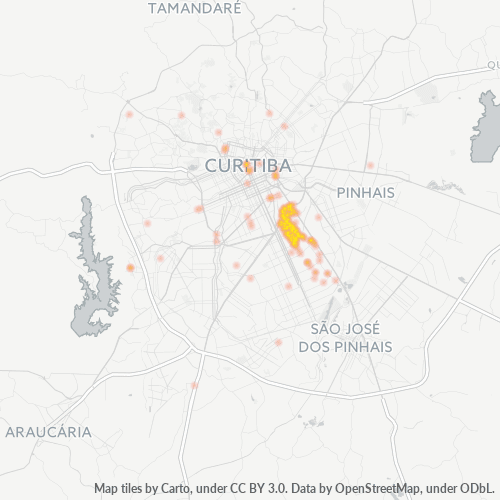 81510-000 Mapa de calor de densidad empresarial