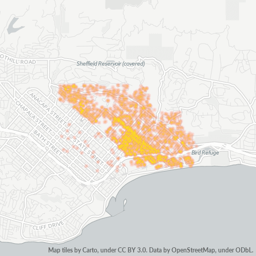 93103 Business Density Heatmap