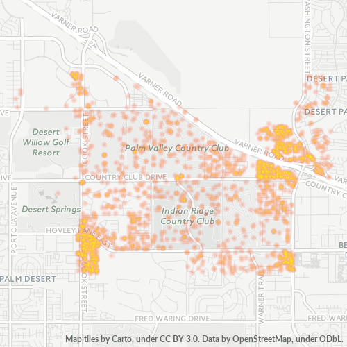 92211 Business Density Heatmap