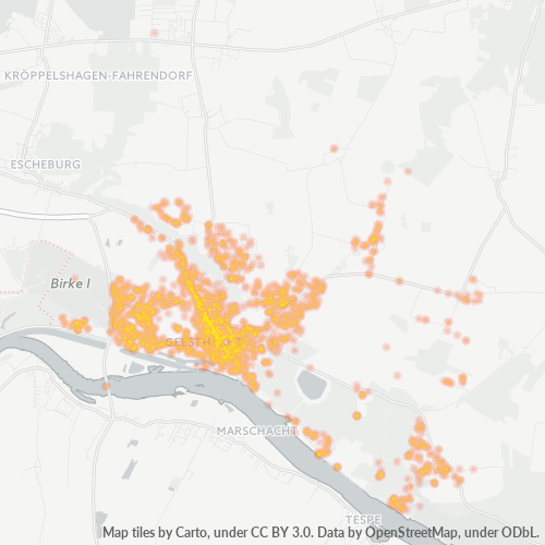 Heatmap für plz 21502