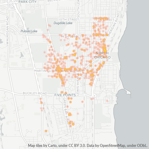 60064 Business Density Heatmap