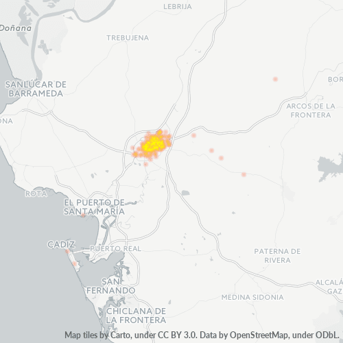11405 Mapa de calor de densidad empresarial