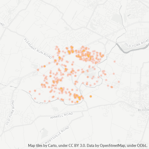 08853 Business Density Heatmap