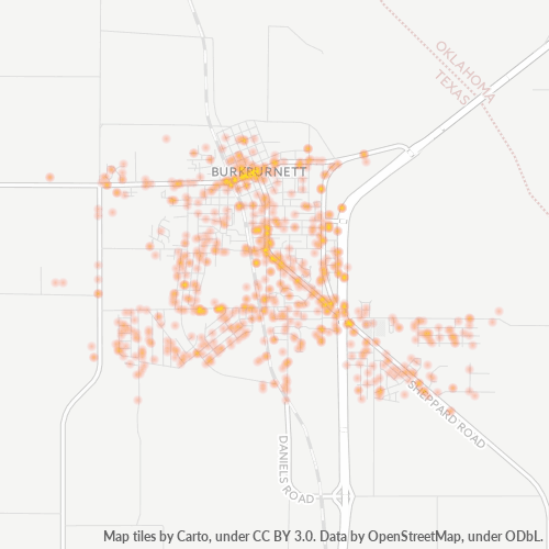 76354 Business Density Heatmap