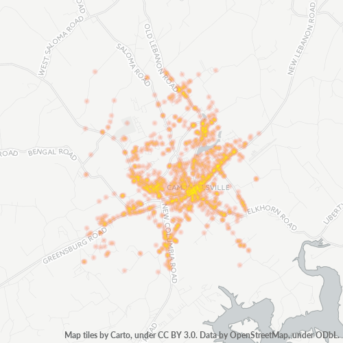 42718 Business Density Heatmap