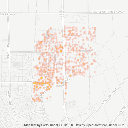 95212 Business Density Heatmap