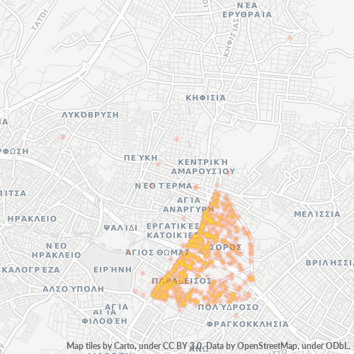 151 25 Χάρτης θερμότητας πυκνότητας επιχείρησης