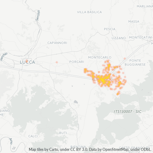 Mappa di calore per cap 55011