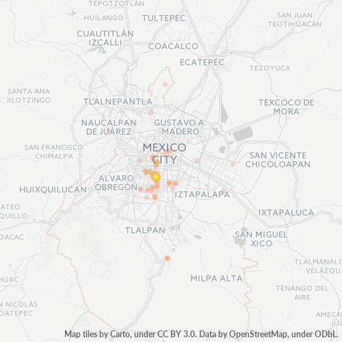 03440 Mapa de calor de densidad empresarial