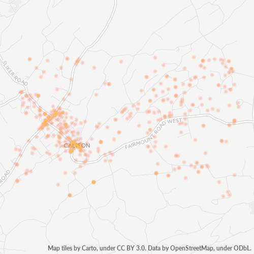 07830 Business Density Heatmap
