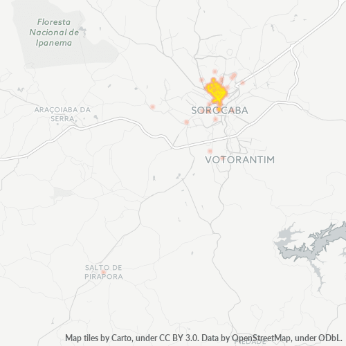 18080-000 Mapa de calor de densidad empresarial