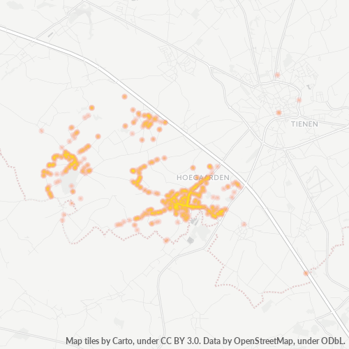 Heatmap voor postcode 3320