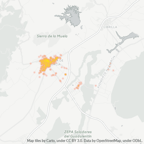 30840 Mapa de calor de densidad empresarial