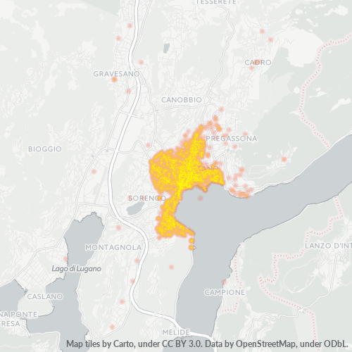 Carte de chaleur pour code postal 6900