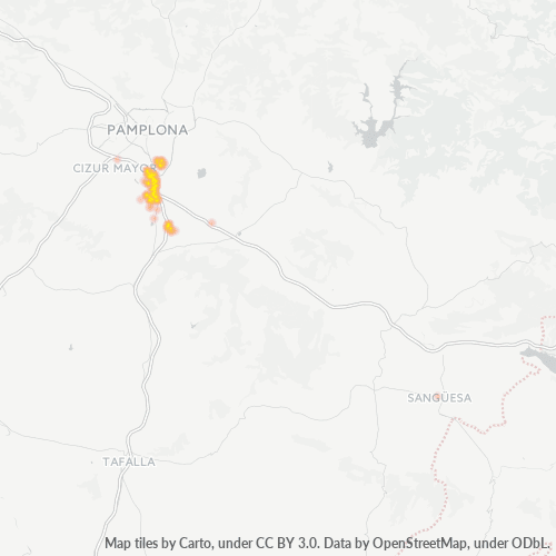 Mapa de calor para código postal 31110