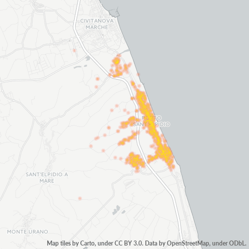 Mappa di calore per cap 63821