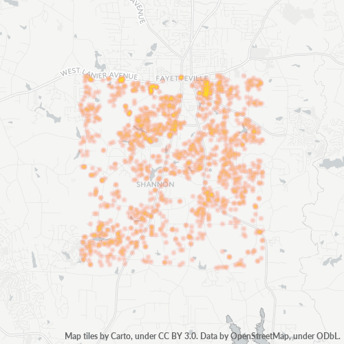 30215 Business Density Heatmap