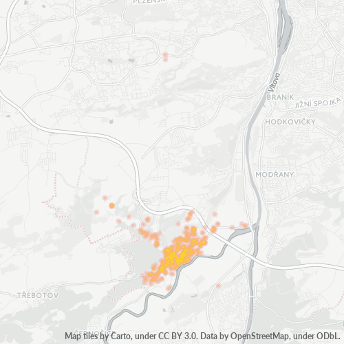 153 00 Mapa hustoty obchodu
