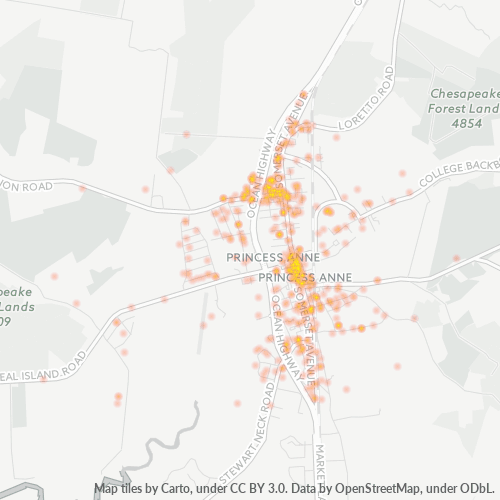 21853 Business Density Heatmap