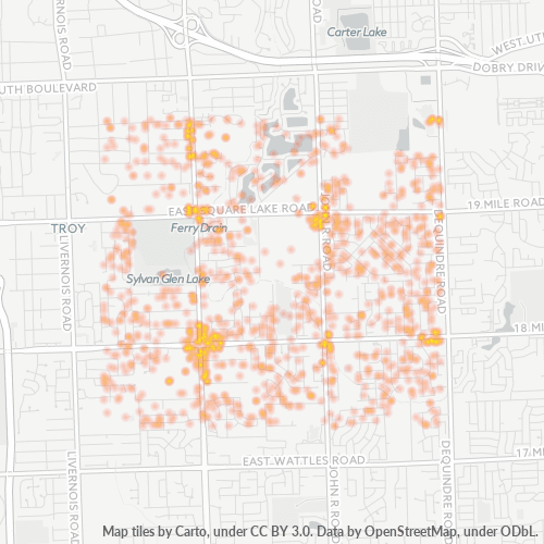 48085 Business Density Heatmap