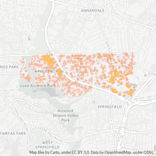 22151 Business Density Heatmap