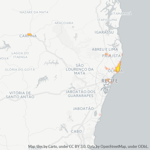 53030-000 Mapa de calor de densidad empresarial