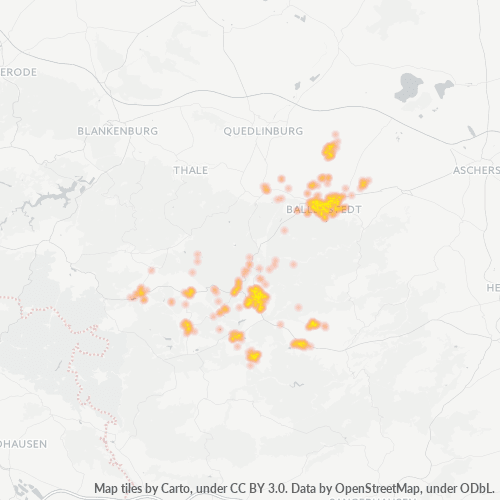 Heatmap für plz 06493