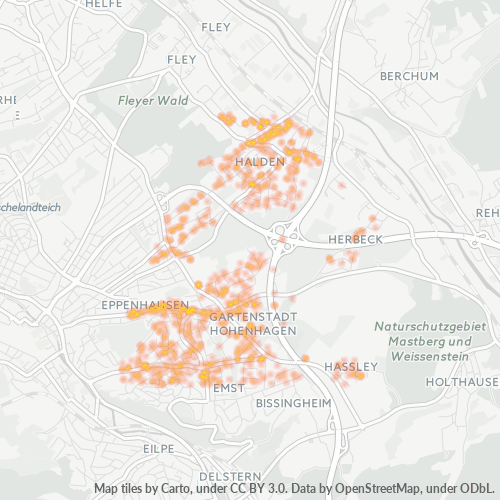 Heatmap für plz 58093